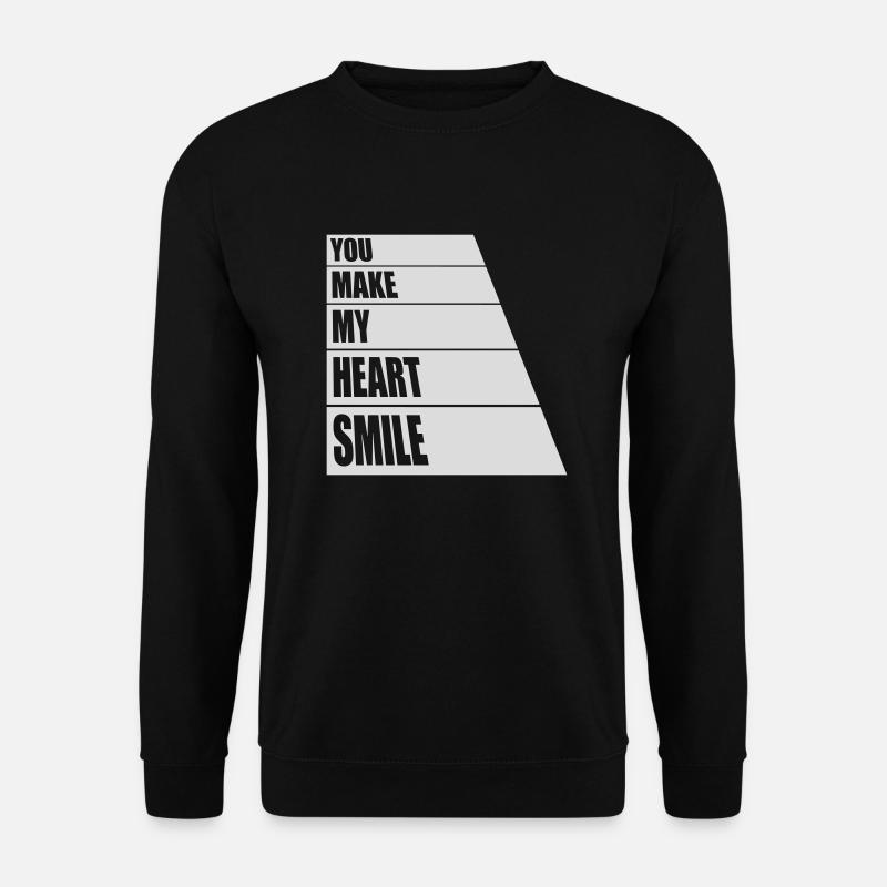 make my heart smile - Unisex Pullover - Schwarz