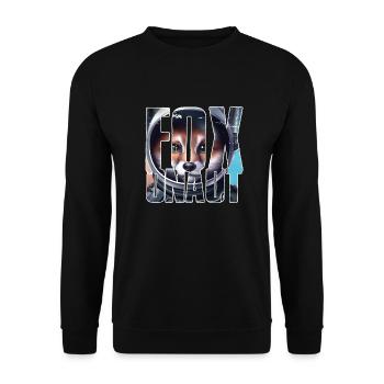 Foxonaut - Funny fox fox saying - Unisex Sweatshirt - black - Front - Alina (178cm) & Michal (187cm)