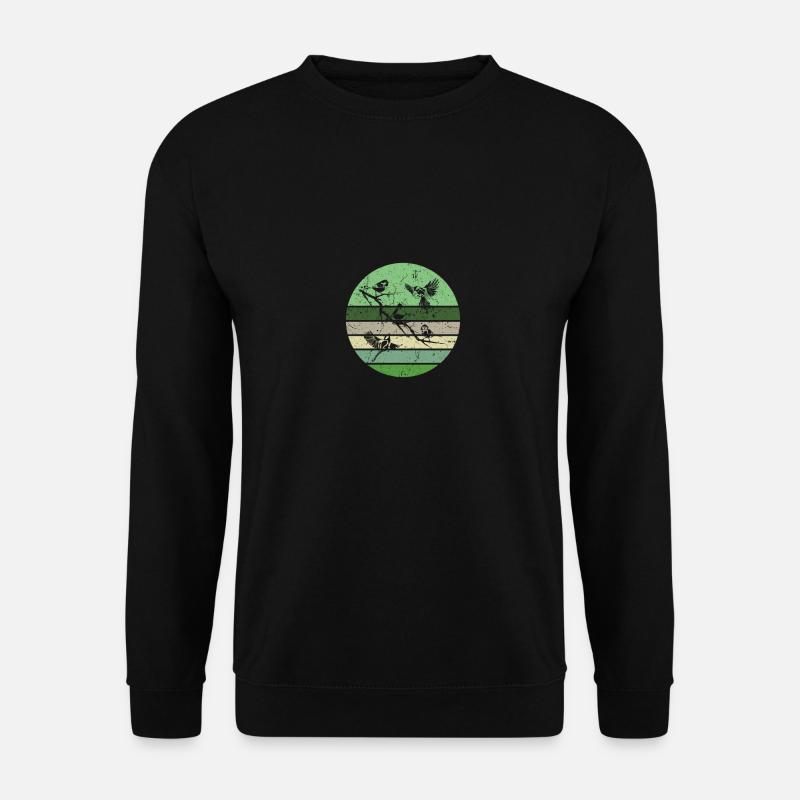 Vögel auf einem Zweig - Unisex Pullover - Schwarz