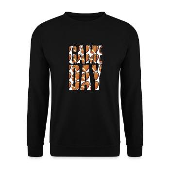 Game Day Football - Unisex Sweatshirt - black - Front - Alina (178cm) & Michal (187cm)