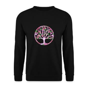 Tree of Life,Tree of Life,Graffiti,flowers - Unisex Sweatshirt - black - Front - Alina (178cm) & Michal (187cm)
