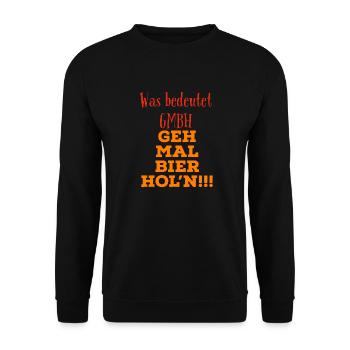 Coole Sprüche Kollektion GMBH - Unisex Pullover - Schwarz - Vorne - Alina (178cm) & Michal (187cm)