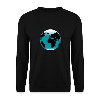 The Planet Earth - Unisex Sweatshirt - black - Front - Alina (178cm) & Michal (187cm)