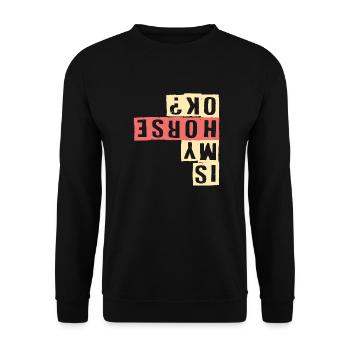 Is my horse ok? - Unisex Sweatshirt - black - Front - Alina (178cm) & Michal (187cm)