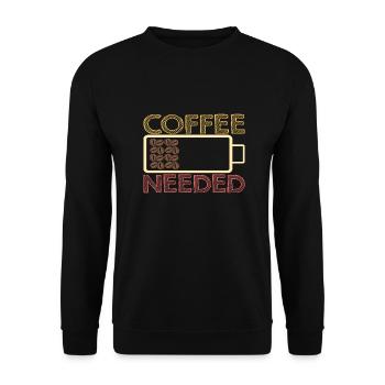 Coffee needed - Unisex Sweatshirt - black - Front - Alina (178cm) & Michal (187cm)