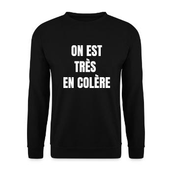 on est très en colère - Sweat-shirt Unisexe - noir - Devant - Alina (178cm) & Michal (187cm)