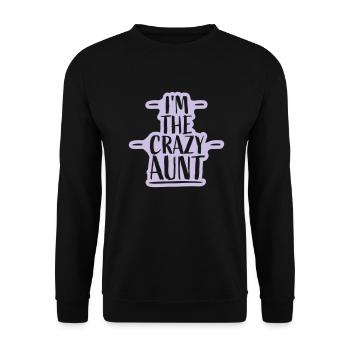 at The Crazy Aunt - Unisex Sweatshirt - black - Front - Alina (178cm) & Michal (187cm)