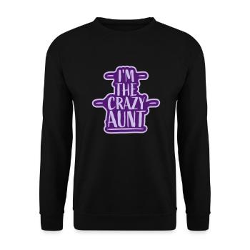 at The Crazy Aunt - Unisex Sweatshirt - black - Front - Alina (178cm) & Michal (187cm)