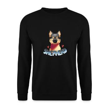 Chien de berger - Sweat-shirt Unisexe - noir - Devant - Alina (178cm) & Michal (187cm)