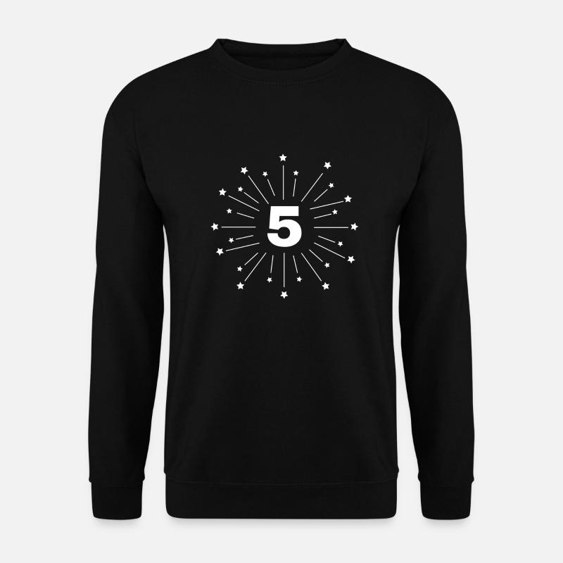 5e anniversaire étoilé - cadeau 5 ans - Sweat-shirt Unisexe - noir