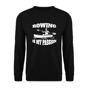 Rowers funny rowers rowing saying rowing club - Unisex Sweatshirt - black - Front - Alina (178cm) & Michal (187cm)