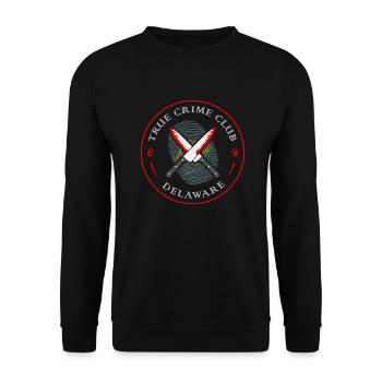 True Crime Club Delaware, Murderino Murder Show - Unisex Sweatshirt - black - Front - Alina (178cm) & Michal (187cm)