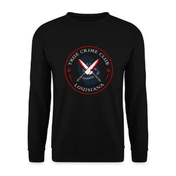True Crime Club Louisiana, Murderino Murder Show - Unisex Pullover - Schwarz - Vorne - Alina (178cm) & Michal (187cm)