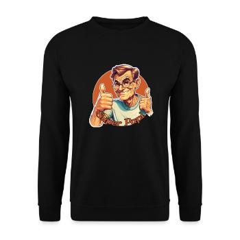 Super papi ! - Sweat-shirt Unisexe - noir - Devant - Alina (178cm) & Michal (187cm)