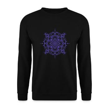 Mandala style - Unisex Sweatshirt - black - Front - Alina (178cm) & Michal (187cm)