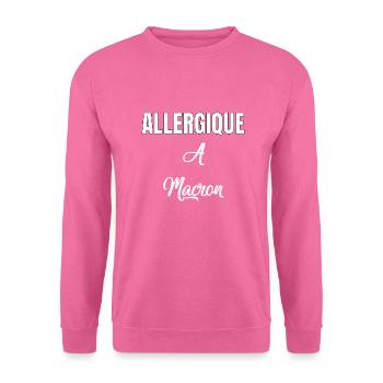 Allergique à Macron - Sweat-shirt Unisexe - rose - Devant