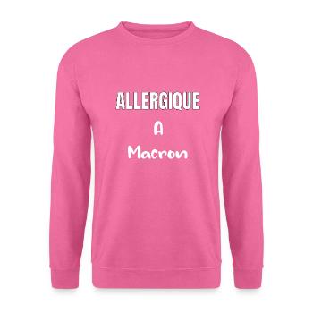 Allergiqueà Macron - Sweat-shirt Unisexe - rose - Devant