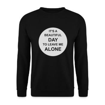leave me alone day - Unisex Pullover - Schwarz - Vorne - Alina (178cm) & Michal (187cm)
