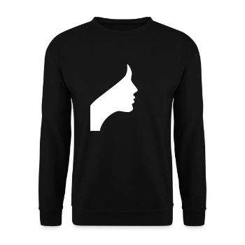 Woman in White - Unisex Sweatshirt - black - Front - Alina (178cm) & Michal (187cm)
