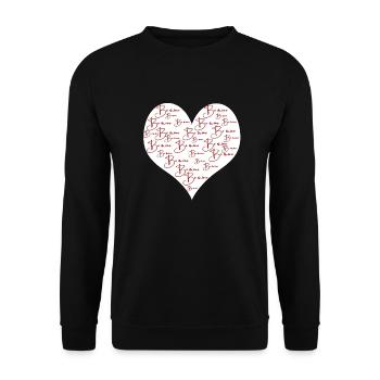 Be mine - Unisex Pullover - Schwarz - Vorne - Alina (178cm) & Michal (187cm)