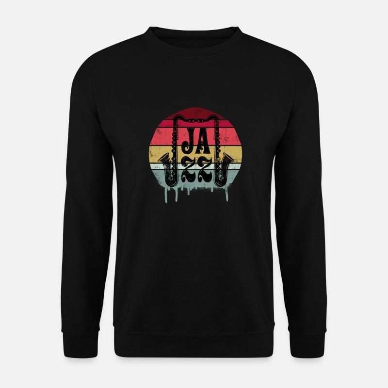 Jazz Musik Retro - Unisex Pullover - Schwarz
