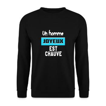 Idee cadeaux homme original , idee cadeaux homme - Sweat-shirt Unisexe - noir - Devant - Alina (178cm) & Michal (187cm)