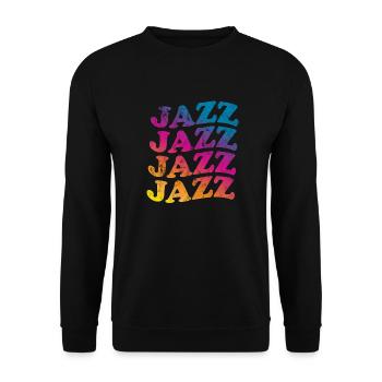 Jazz Retro - Unisex Pullover - Schwarz - Vorne - Alina (178cm) & Michal (187cm)