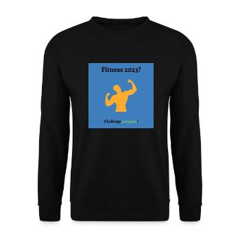 Fitness Challenge - Unisex Pullover - Schwarz - Vorne - Alina (178cm) & Michal (187cm)
