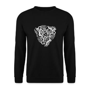 Keltische Pferde - Unisex Pullover - Schwarz - Vorne - Alina (178cm) & Michal (187cm)