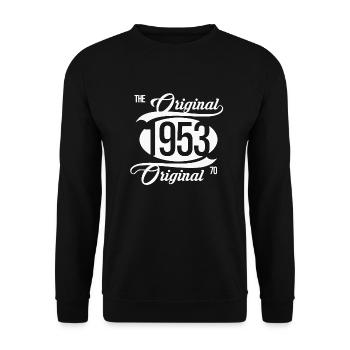 1953 The Original 70 Birthday - Unisex Sweatshirt - black - Front - Alina (178cm) & Michal (187cm)