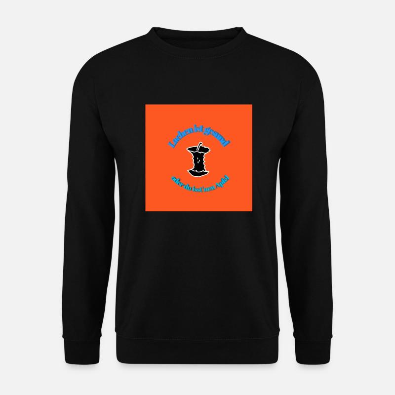 Spruch"Apfel" - Unisex Pullover - Schwarz