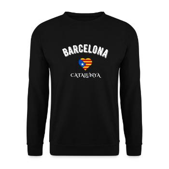Barcelona Catalunya - Unisex Sweatshirt - black - Front - Alina (178cm) & Michal (187cm)