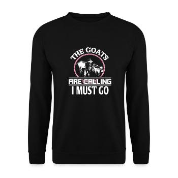 Les GOATS appellent I Must Go Funny Farmer - Sweat-shirt Unisexe - noir - Devant - Alina (178cm) & Michal (187cm)