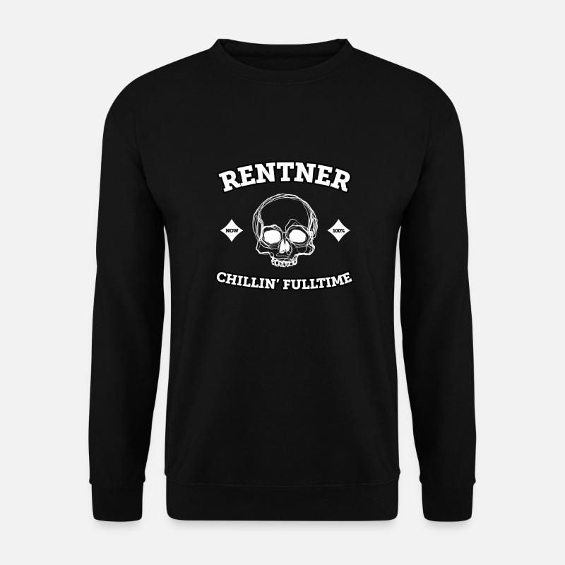 Rentner - Chillin’ FullTime (white) - Unisex Pullover - Schwarz