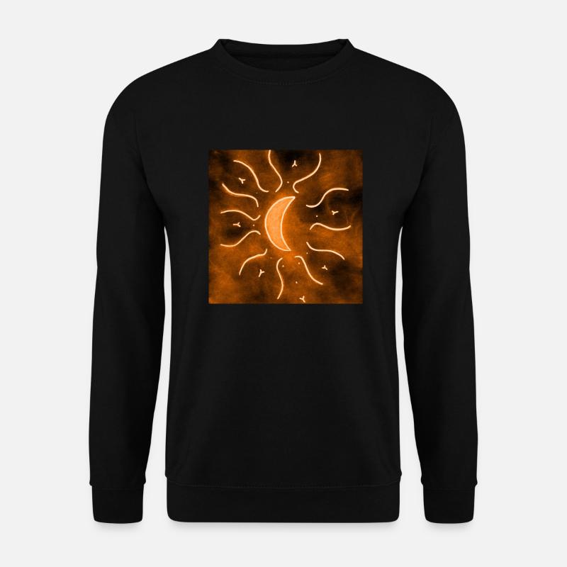 MOND MANDALA ORANGE - Unisex Pullover - Schwarz