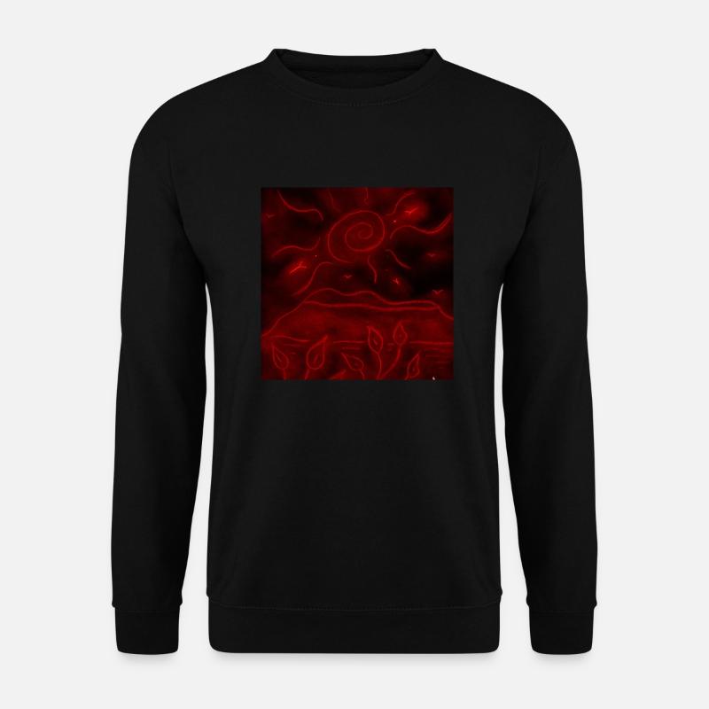 RED NIGHT LANDSCAPE - Unisex Sweatshirt - black