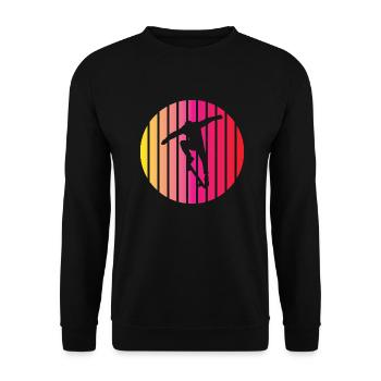 Skateboard Skating Longboard Skater Skateboarding - Sweat-shirt Unisexe - noir - Devant - Alina (178cm) & Michal (187cm)