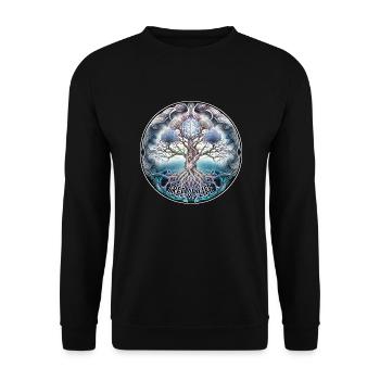 Tree Of Life - Der Baum des Lebens - Unisex Sweatshirt - black - Front - Alina (178cm) & Michal (187cm)