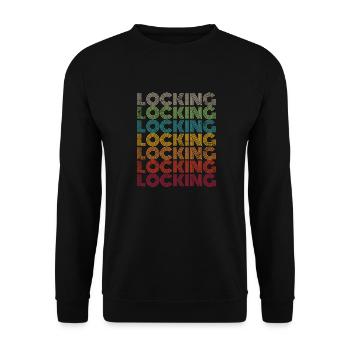 Locking Funk Style Tanz - Unisex Pullover - Schwarz - Vorne - Alina (178cm) & Michal (187cm)
