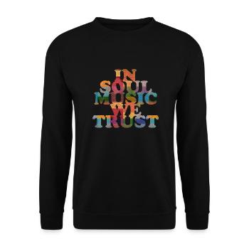 Musique Soul Rétro - Sweat-shirt Unisexe - noir - Devant - Alina (178cm) & Michal (187cm)