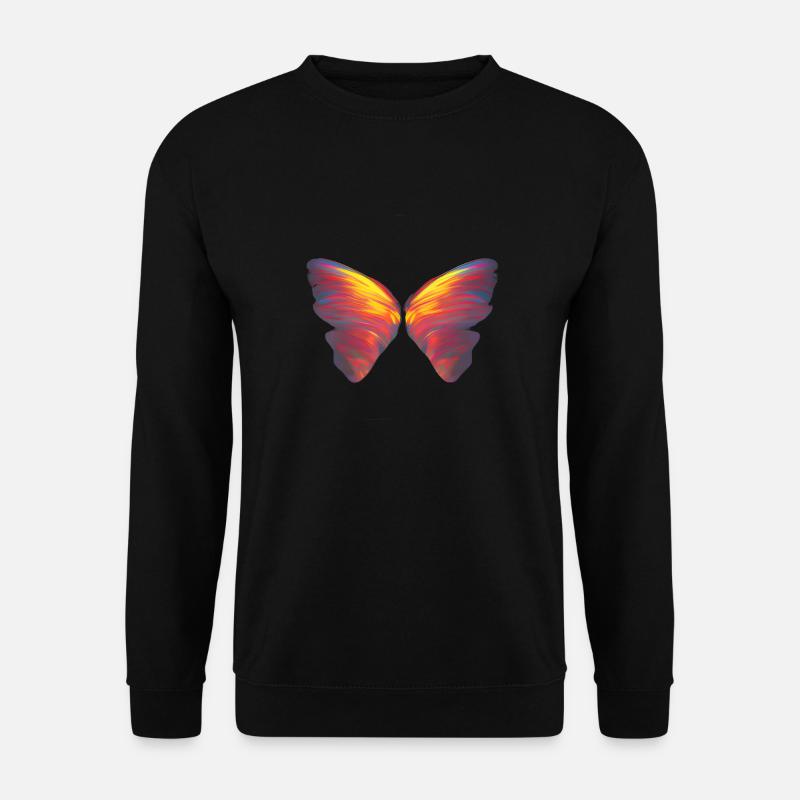 Schmetterling Flügel bunt - Unisex Pullover - Schwarz