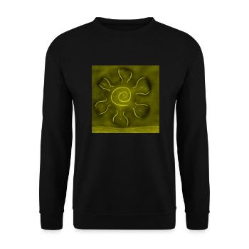 SOLEIL SUR LE DÉSERT JAUNE - Sweat-shirt Unisexe - noir - Devant - Alina (178cm) & Michal (187cm)