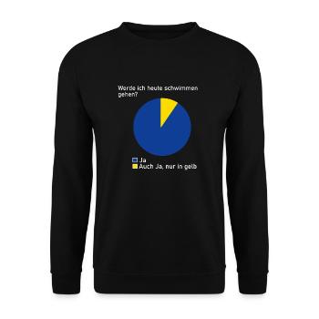 Schwimmen Schwimmer Geschenk Geschenkidee Wasser - Unisex Pullover - Schwarz - Vorne - Alina (178cm) & Michal (187cm)