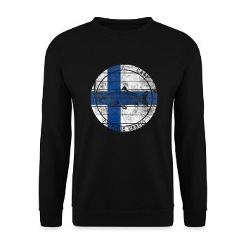 Carp Fish Fishing Finlande - Sweat-shirt Unisexe - noir - Devant - Alina (178cm) & Michal (187cm)