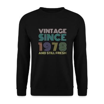 Millésime 1978 - Sweat-shirt Unisexe - noir - Devant - Alina (178cm) & Michal (187cm)