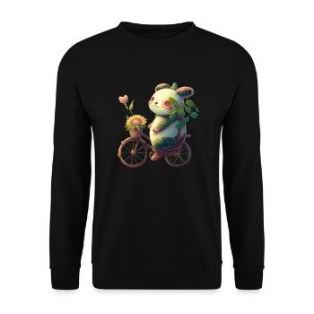 Clown Panda - Unisex Pullover - Schwarz - Vorne - Alina (178cm) & Michal (187cm)