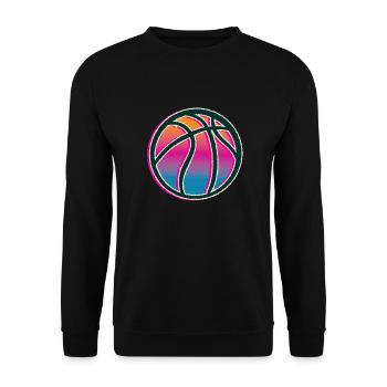 Basketball Silhouette - Unisex Sweatshirt - black - Front - Alina (178cm) & Michal (187cm)