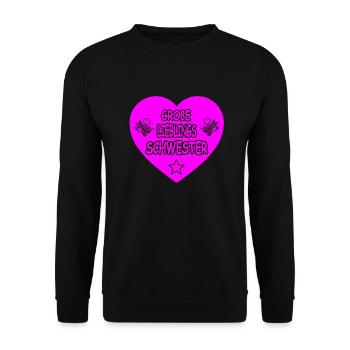 Schwester - Unisex Pullover - Schwarz - Vorne - Alina (178cm) & Michal (187cm)