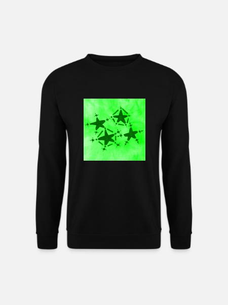 4 STARS SMILING GREEN - Unisex Sweatshirt - black