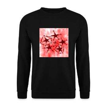 5 ÉTOILES ROUGE SOURIANT - Sweat-shirt Unisexe - noir - Devant - Alina (178cm) & Michal (187cm)
